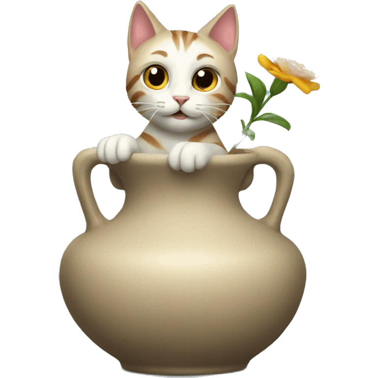 cat knocking a vase over emoji