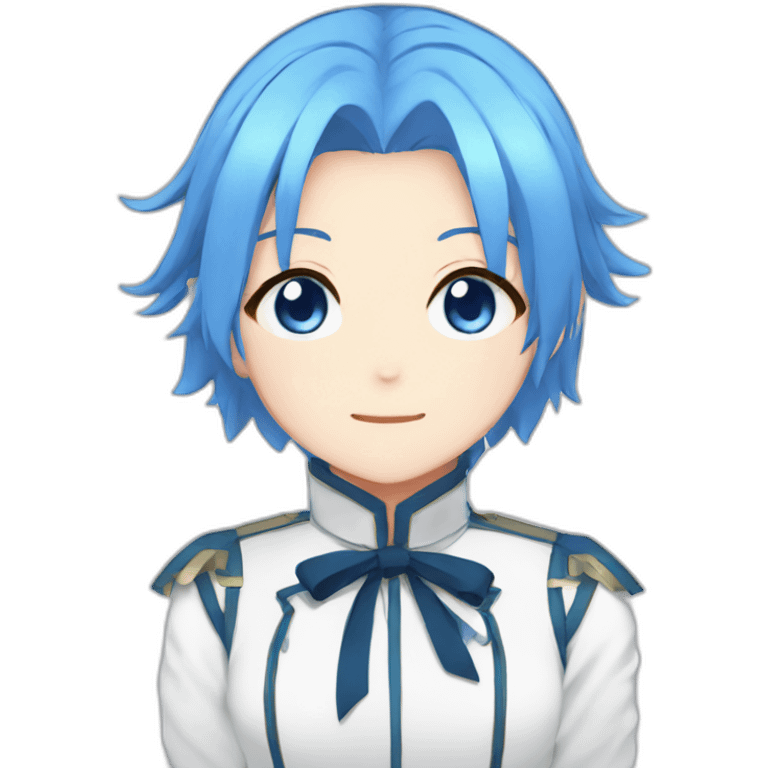 REM rezero anime blue hair emoji