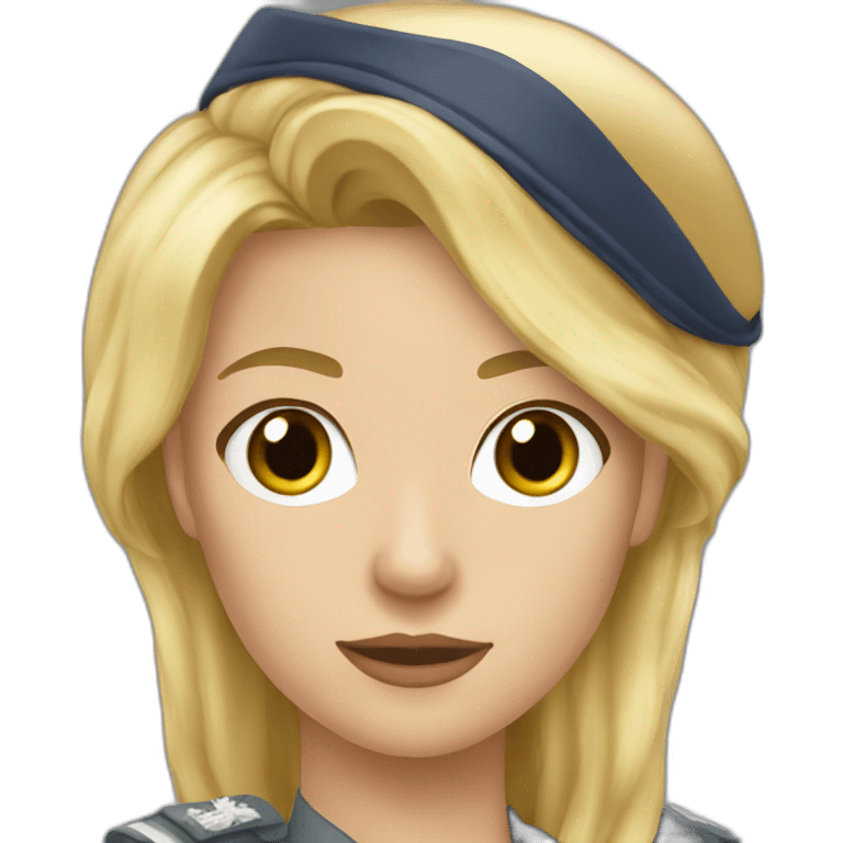 maeva sergent militaire francais blond emoji