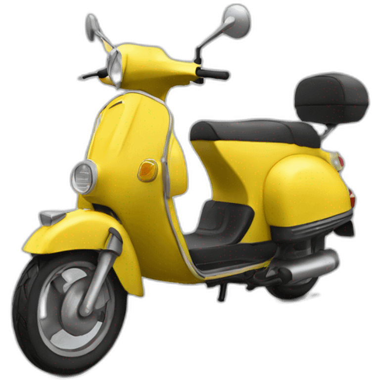 Yellow Moped front view with 2 mirrors  emoji