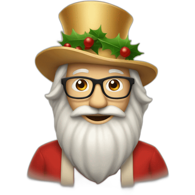 Père Noël sur Lion emoji