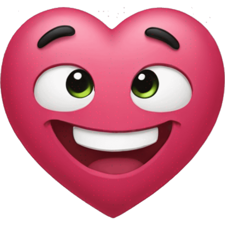 a funny version of heart emoji