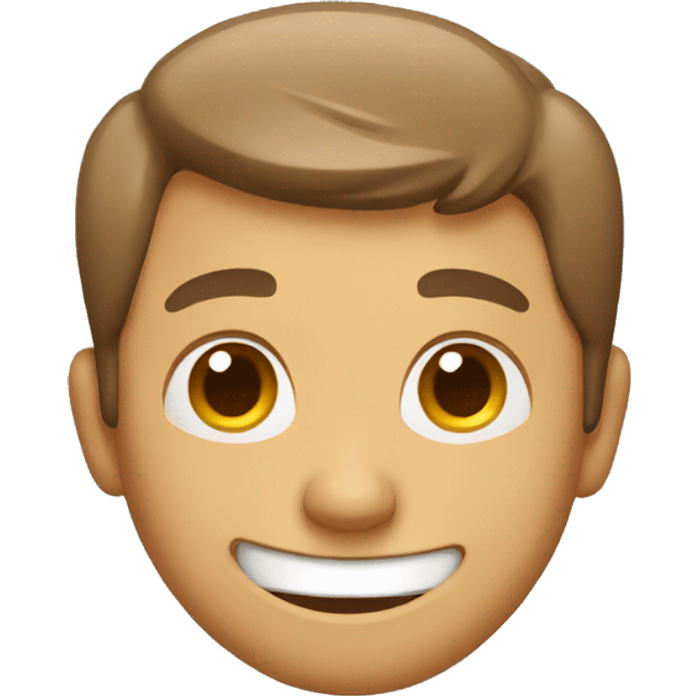 Man with silly grin  emoji