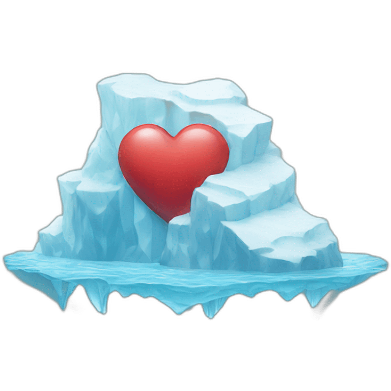 Iceberg with heart emoji