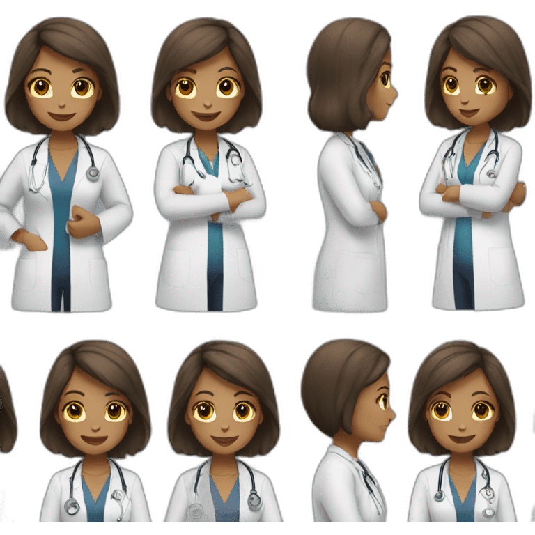 Female doctors treat patients emoji