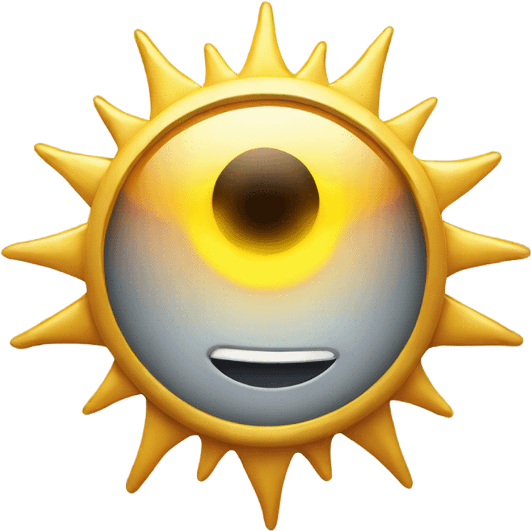 sun looking eye with golden rays emoji