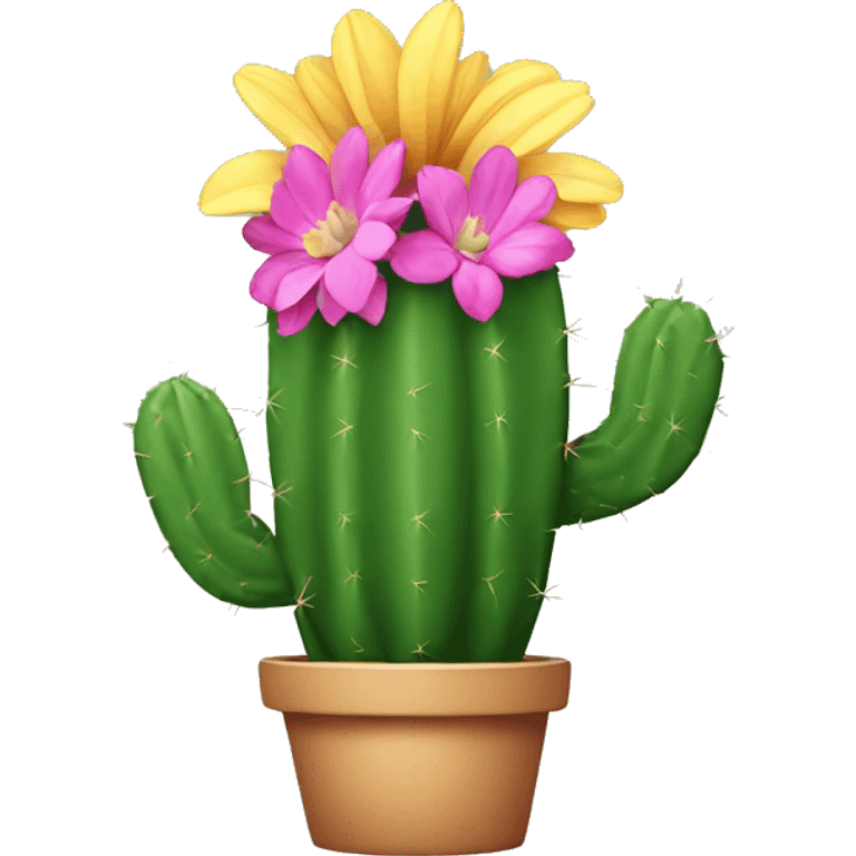 Cactus with a flower  emoji