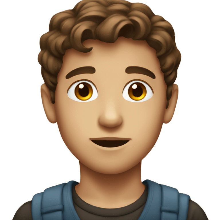 brown haired boy portrait emoji