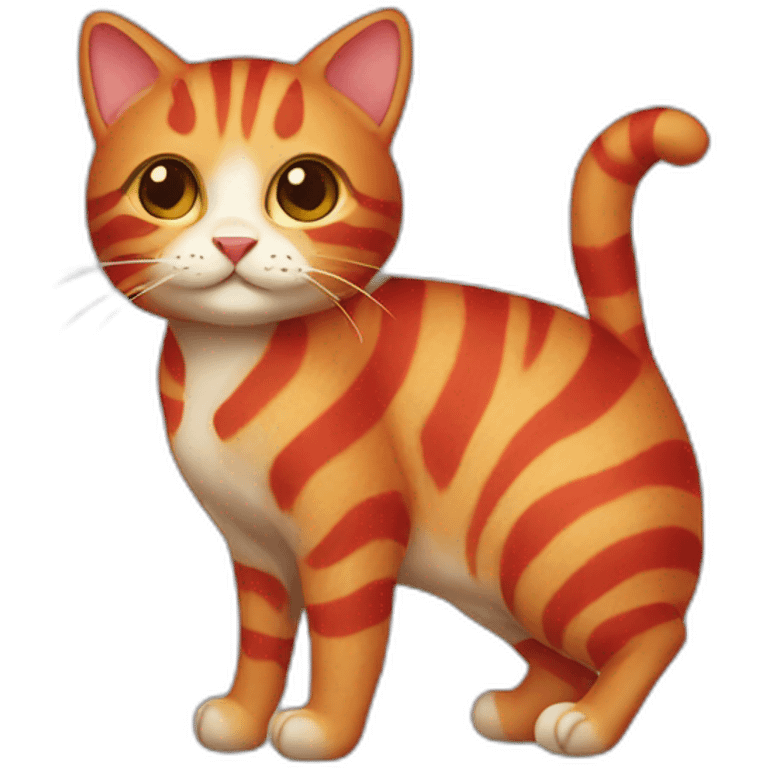 Red striped Cat emoji