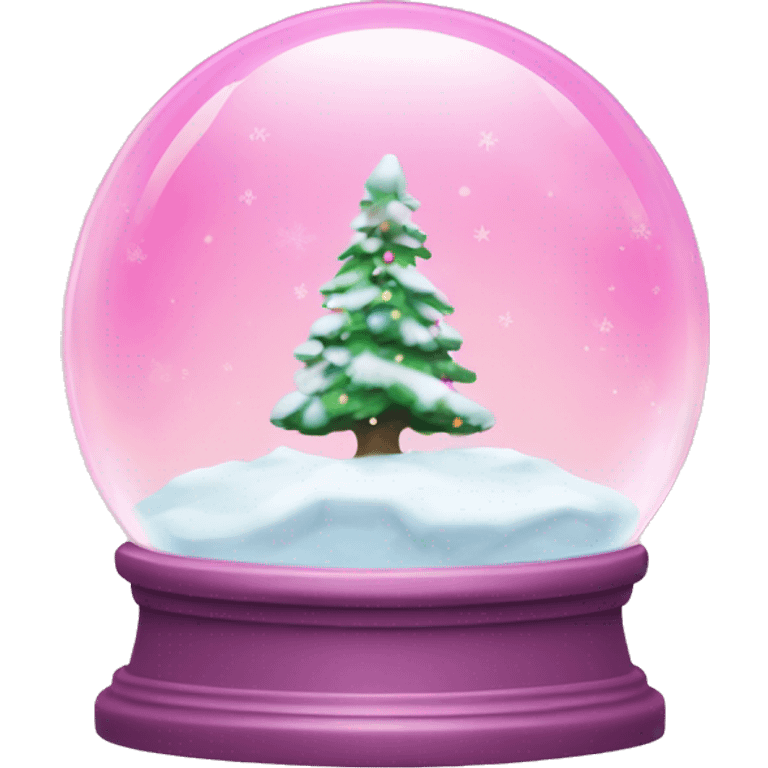 pink snow globe ￼ emoji