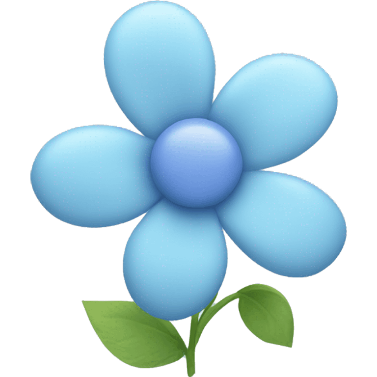 light blue flowers emoji