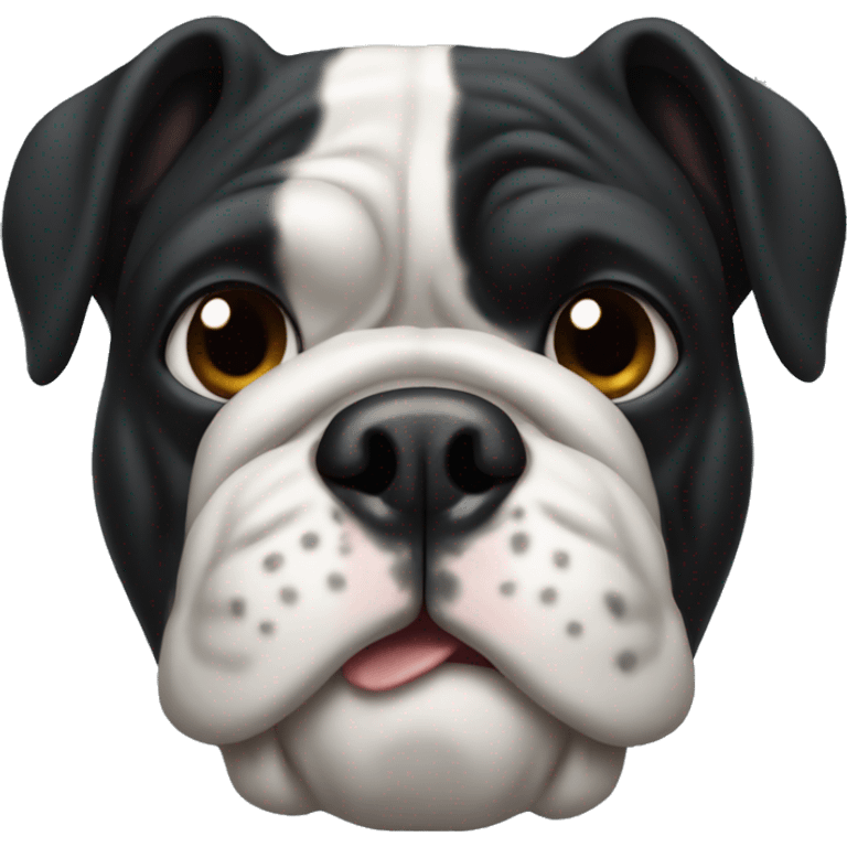 black bulldog emoji