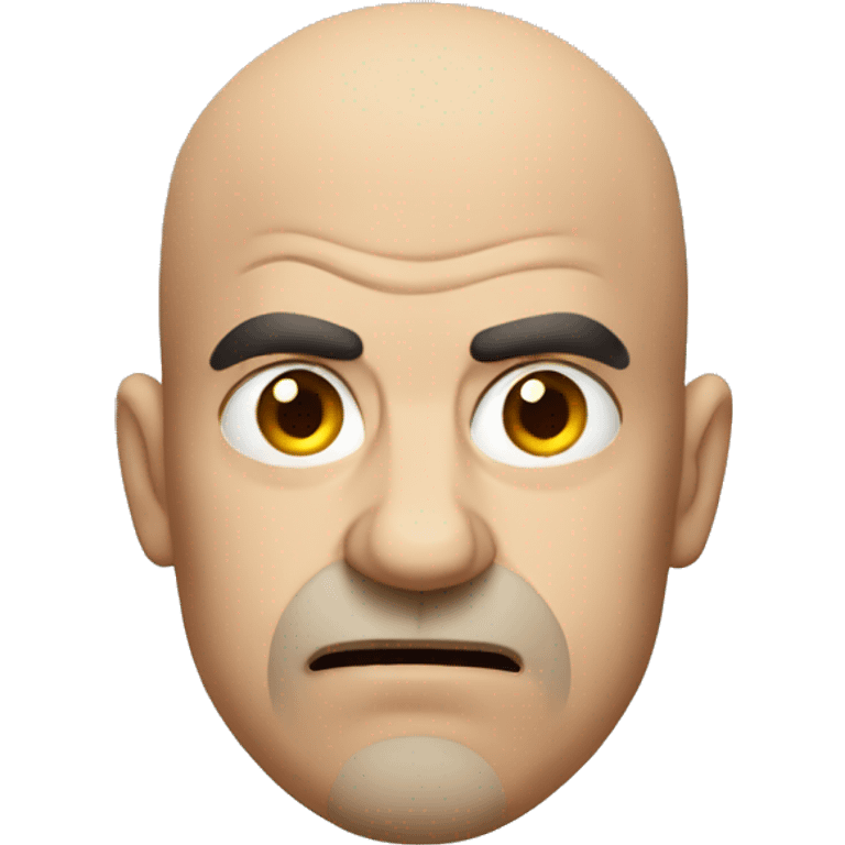 bald man angry face  emoji