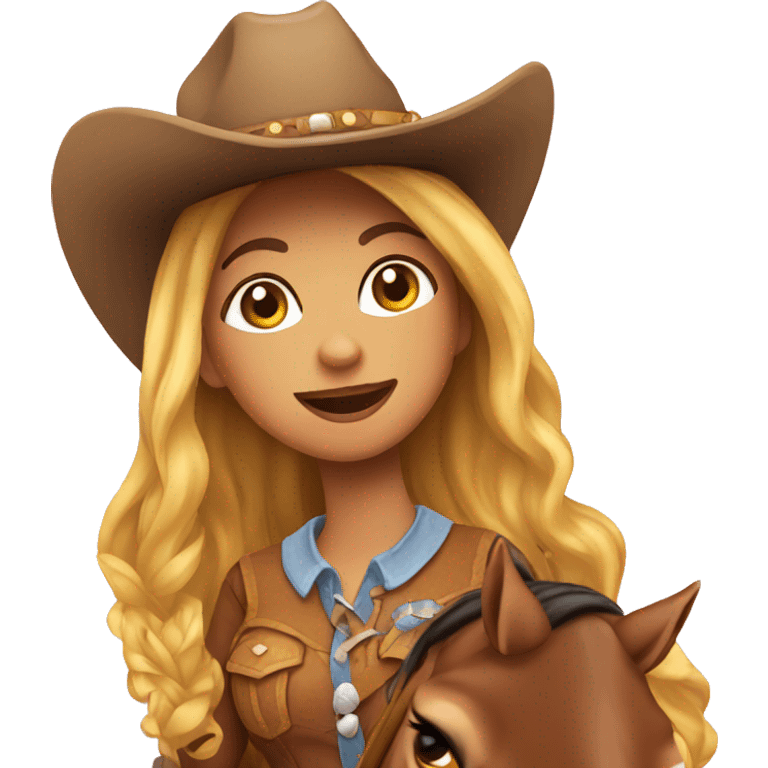 cowgirl on horse emoji