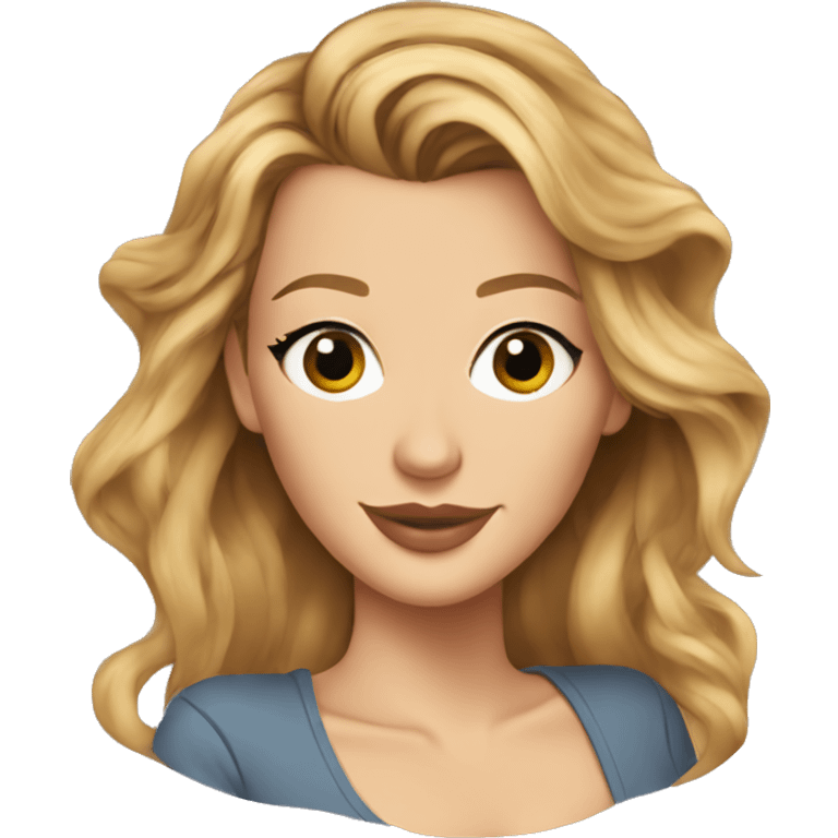 blake lively cartoon wearing tee emoji