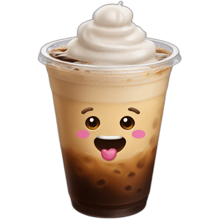 Joe Biden iced coffee with the gays emoji