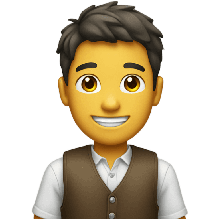 smiling boy in vest emoji