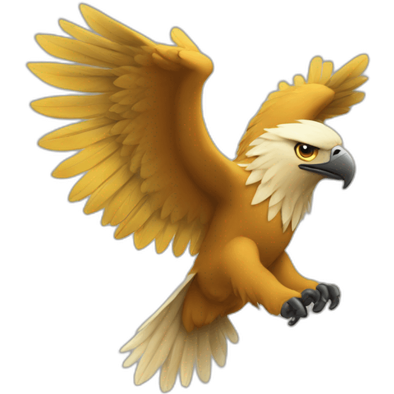 aguila con un rayo emoji