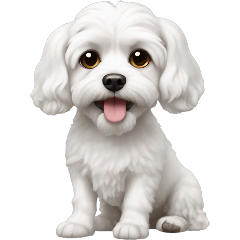 White cavachon dog emoji