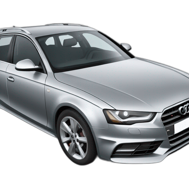 Silver audi a4 combi emoji