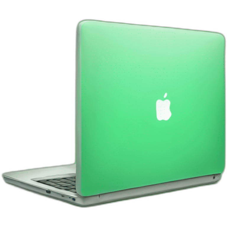 Green laptop on video emoji