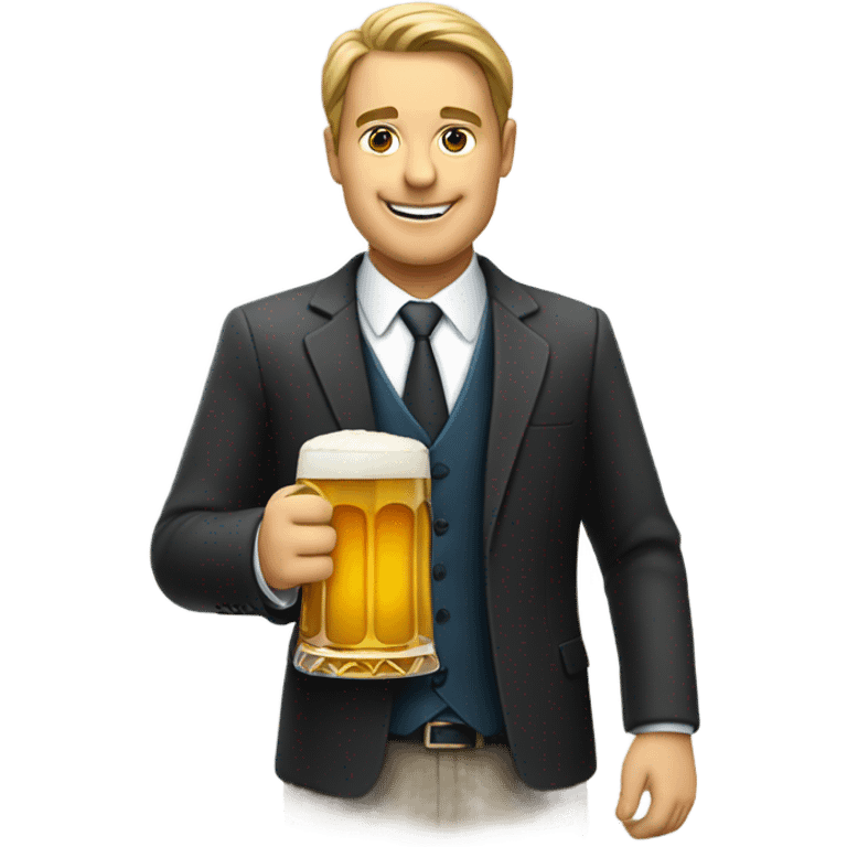 Lawyer drinking beer  emoji