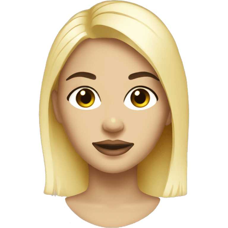 Blondie girl face mask skincare emoji