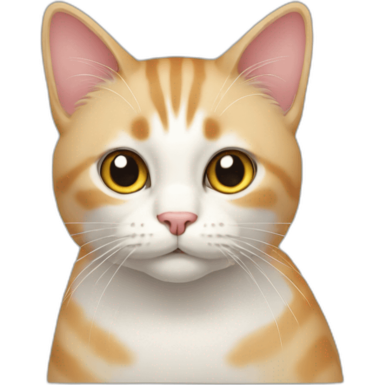 Cat but it's 3 color emoji