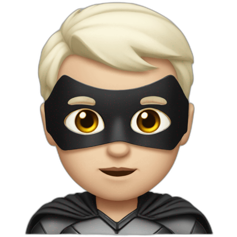 white Baby with bat man suit emoji