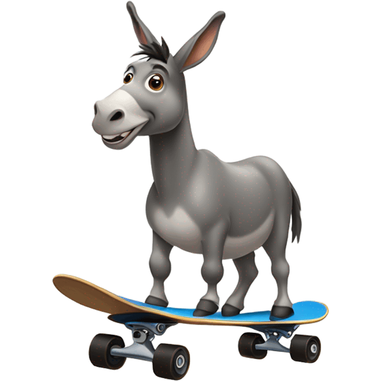 Donkey skateboarding emoji