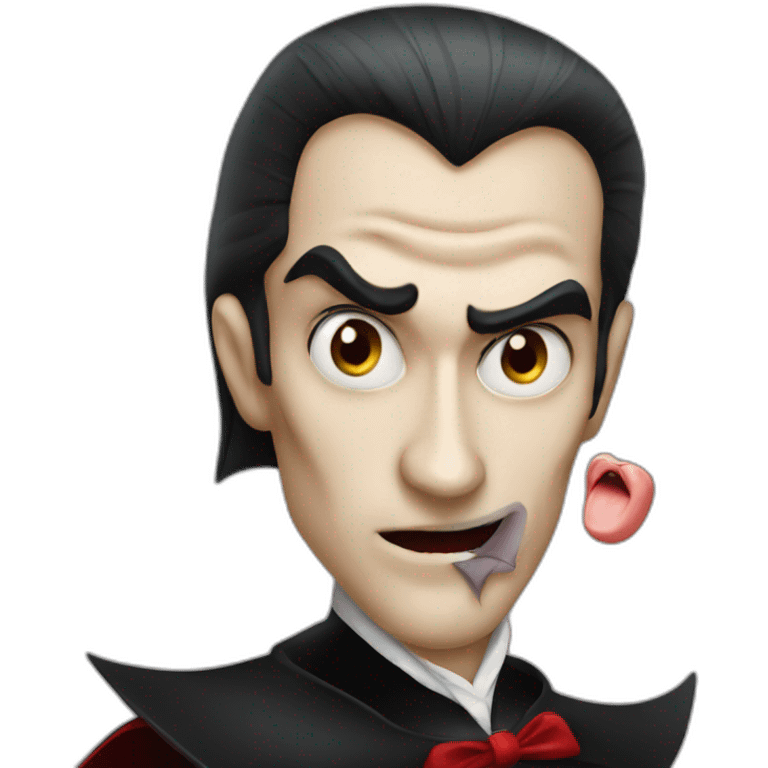 Dracula sending a kiss emoji