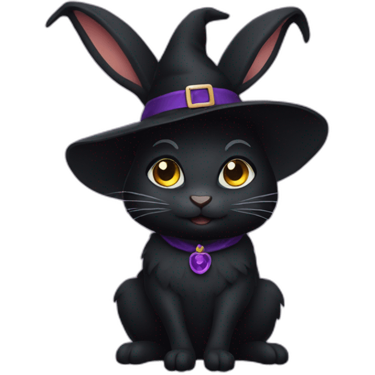 witch black rabbit emoji