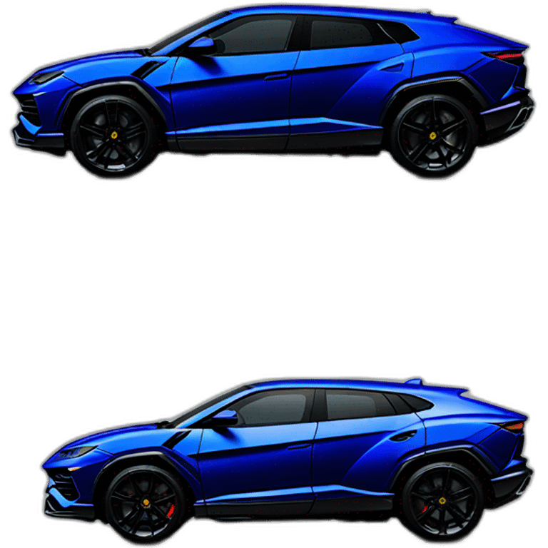 lamborghini urus in dark blue and with "Nath" written on the front plate emoji