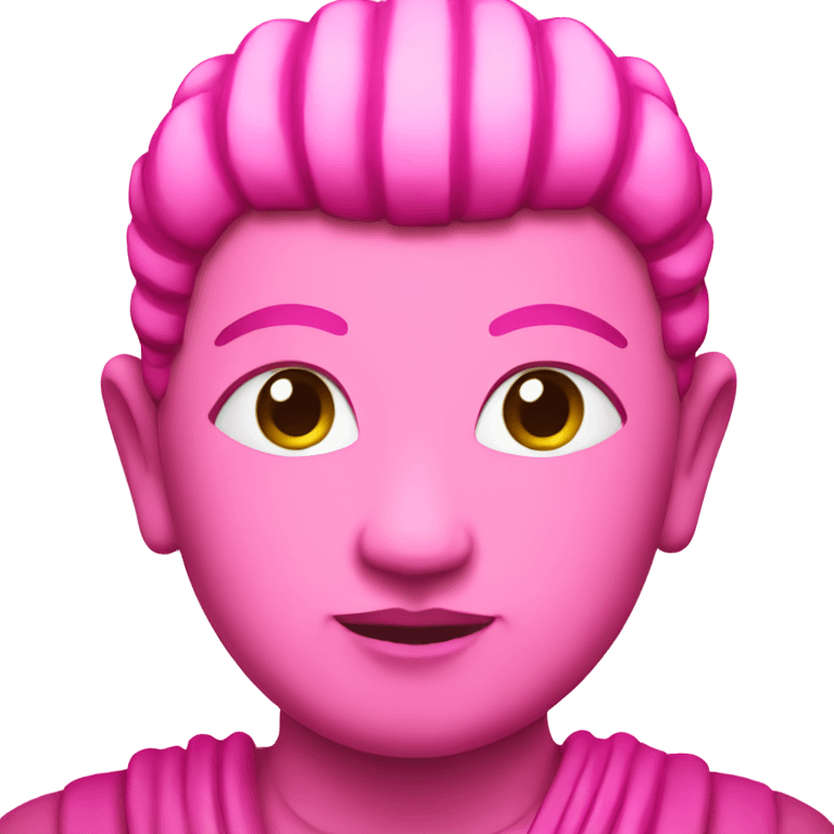 Pink buddah emoji