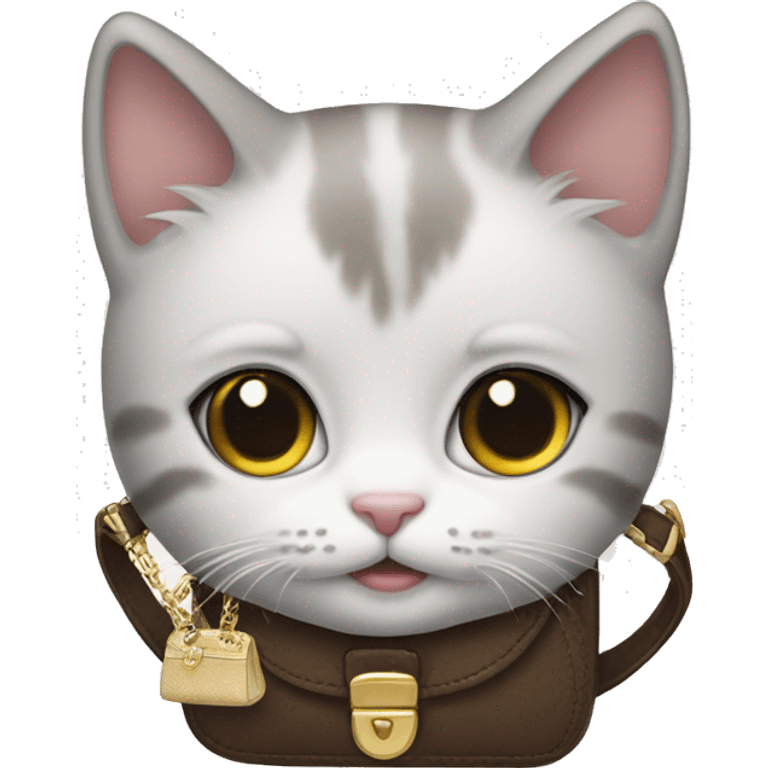 a kitty with a white hand purse emoji