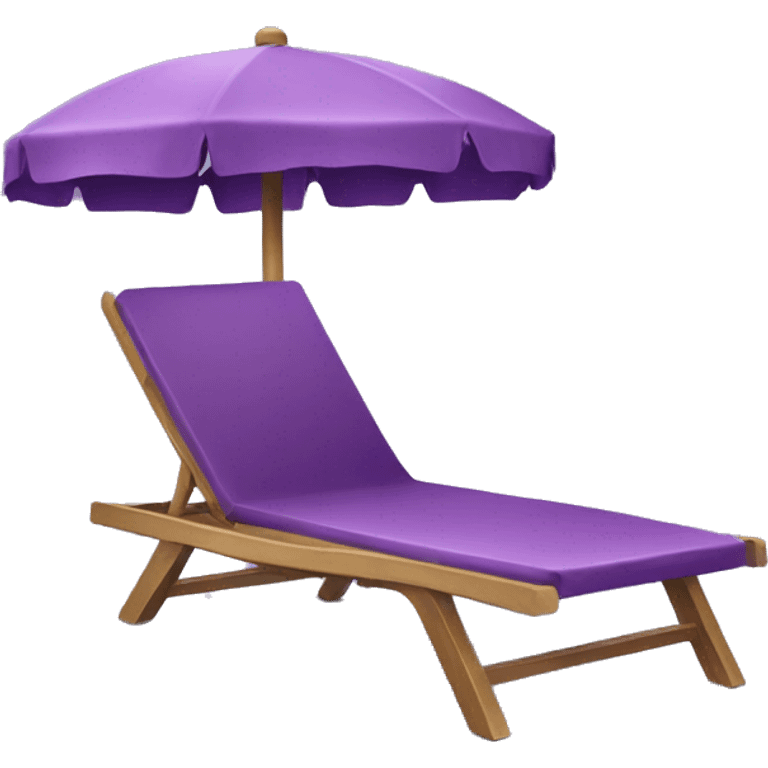 Purple sunbed  emoji