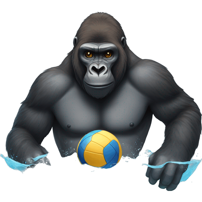 Gorilla that plays waterpolo emoji