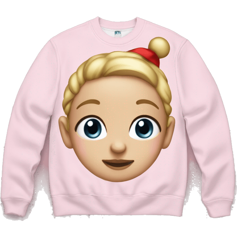 baby pink chrsitmas sweatshirt emoji