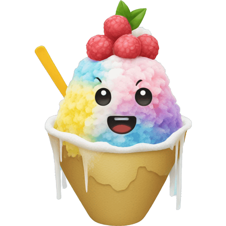 Hawaiian shaved ice emoji