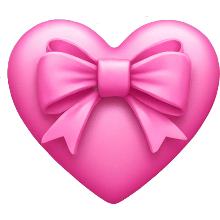 Pink heart with bow emoji