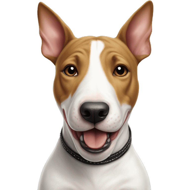 bull terrier with playing cards emoji