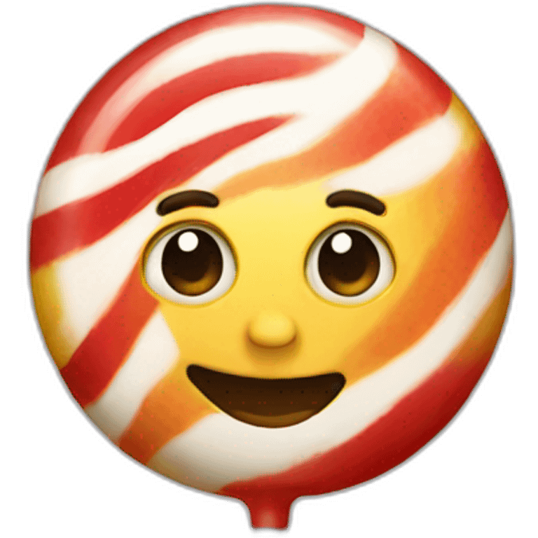 Lollipop with a white man emoji