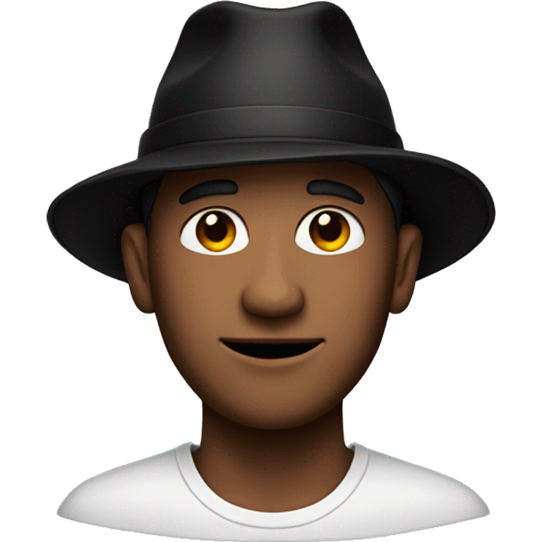 A red-skinned man with a black hat with 'P' on it emoji