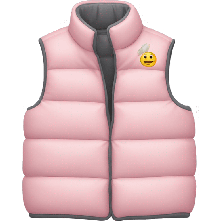 Light pink puffer vest emoji