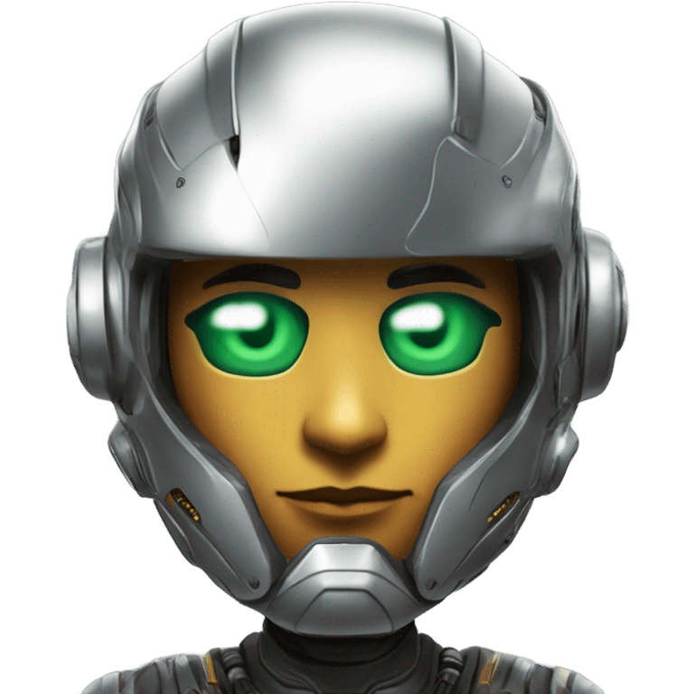 cyborg as a pilot emoji