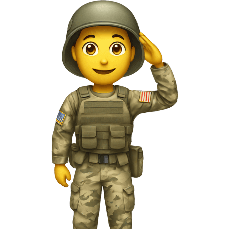 American soldier salutes emoji