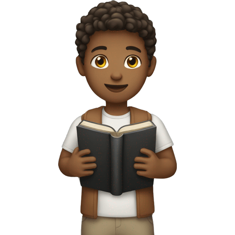 Young male holding a bible  emoji