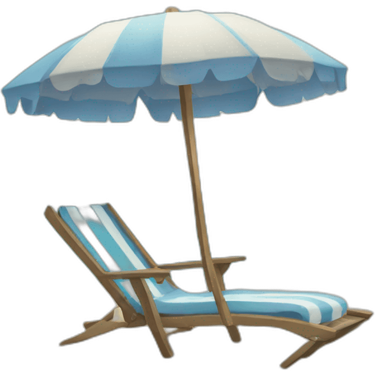 beach chair with umbrella emoji