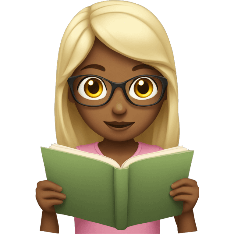 Girl reading  emoji