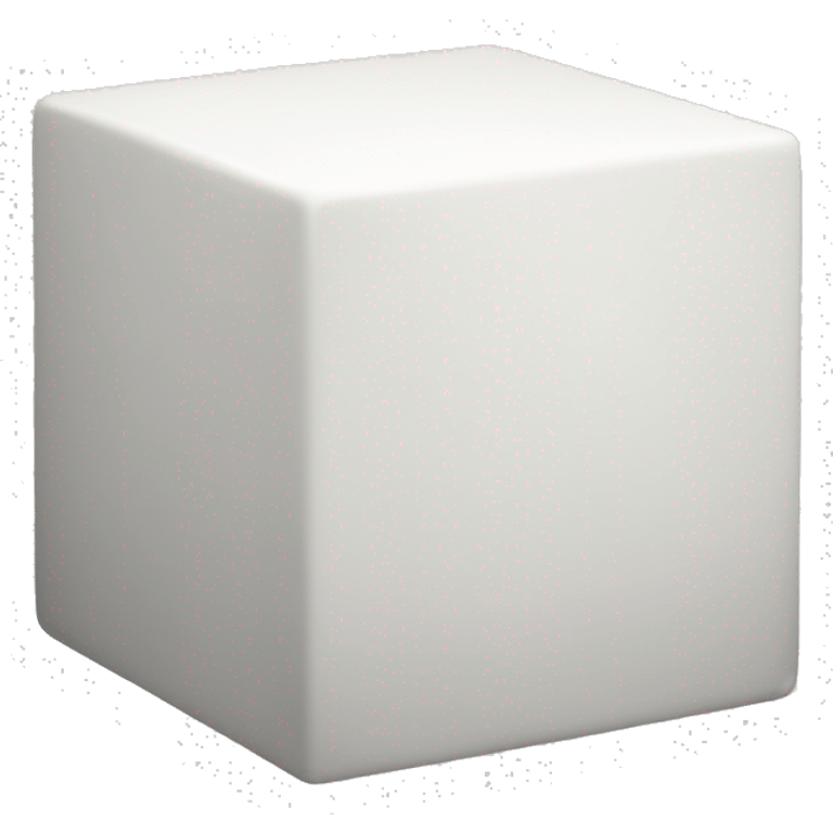 A white cube emoji